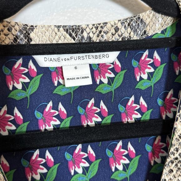 DIANE VON FURSTENBERG Rare Amabelle Flower Power Silk Maxi Dress Size 6 EUC - Picture 7 of 11